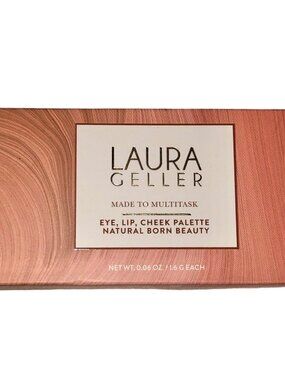 LAURA GELLER Eye Lip Cheek Palette Cream to Powder Trio, Natural Born Beauty